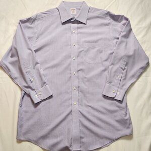 Brooks Brothers 346 Regular Fit Lavender Gingham size 17-2/3